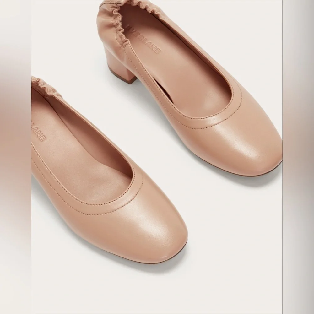 Everlane Tan Italian Leather Day Heels Sz. 8‎